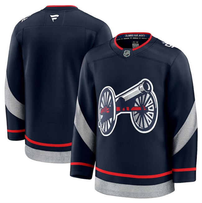 Men's Columbus Blue Jackets Blank Navy 2024-25 Stitched Hockey Jersey